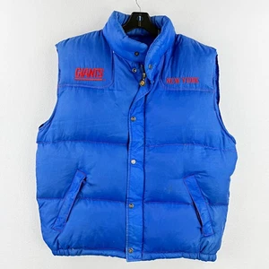 Vintage 90's NFL NY Giants Bubble Triple FAT Goose Vest Jacket Size XL RARE - Picture 1 of 11