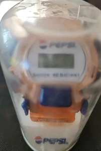 Vintage Pepsi Sports Wrist Watch - Plastic Band Orange Sealed - Picture 1 of 5
