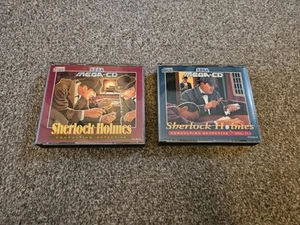 Sega Mega CD Sherlock Holmes Consulting Detective Vol I 1 + II 2 - Picture 1 of 19