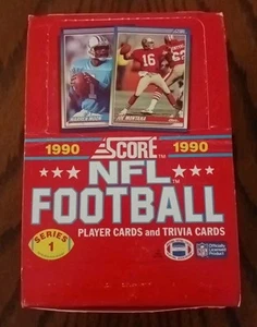 1990 Score Football Series 1 Complete Box 36 Unopened Packs Barry Sanders - Picture 1 of 4