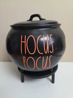 RAE DUNN Halloween HOCUS POCUS Caldero Medium Bote con Tapa Negro por Magenta  Foto 1 de 4