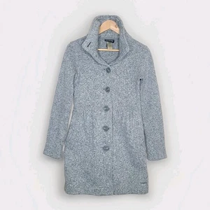 Patagonia Mujer Mejor Suéter Chaqueta Gris Largo Abrigo de Ciudad Polar Mujer - Imagen 1 de 5