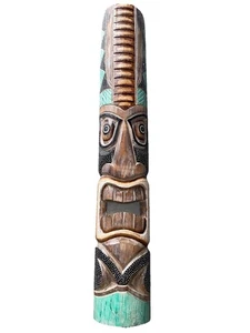 40” TIKI MASK HAWAIIAN WALL ART ISLAND HOME DECOR BAR TROPICAL - Picture 1 of 5