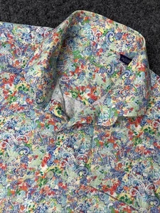Alan Flusser Hemd Herren Large Paisley Blumen Langarm Bunt  - Bild 1 von 5