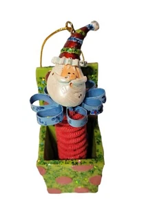 Santa Jack in the Box 3.5" Resin Christmas Ornament Cute! - Picture 1 of 15