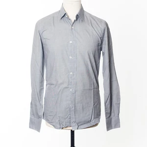 XACUS 39/15.5 Dress Shirt Gray Micro Check Slim Fit - Picture 1 of 5
