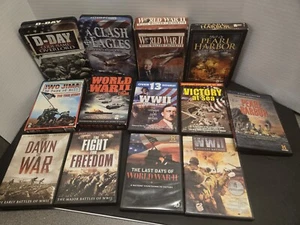 WWII MILITARY 32 DVD MOVIE BOX SETS DDAY IWO JIMA BATTLES CRONKITE PEARL HARBOR - Picture 1 of 5