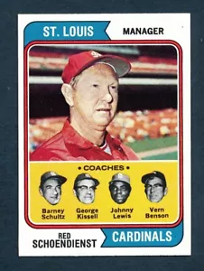 1974 TOPPS béisbol #236 servicio de escuela rojo sin precio base - Imagen 1 de 2