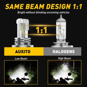 H4 LED Motorcycle Headlight Bulb Hi/Low Beam 6000K White High Power Fanless - Picture 1 of 10