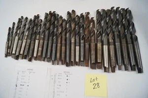 LOT (28) C-L W&B PTD 63/64" to 11/32" HSS Morse Taper Bits Drills #1 #2 #3 E162 - Picture 1 of 11