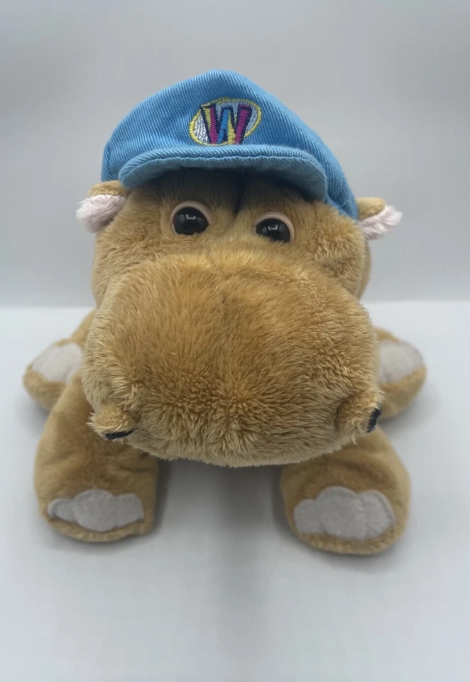 Ganz Webkinz Mud Hippo Soft Plush Stuffed Animal 9” with Webkinz Hat - Image 1 of 4