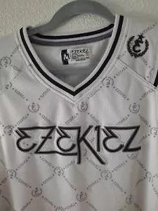 Ezekiel Basketball Jersey Medium Mens Tank Top White Mesh Logo White Gray - Picture 1 of 5