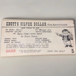 Knott’s Silver Dolllar Fun Adventures Vintage Ticket - Picture 1 of 4