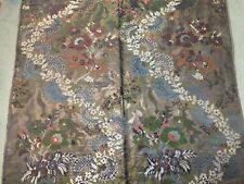 ANTIQUE 19th/ 20th c CHINESE BROCADE SILK PANEL EMBROIDERED EMBROIDERY JAPANESE