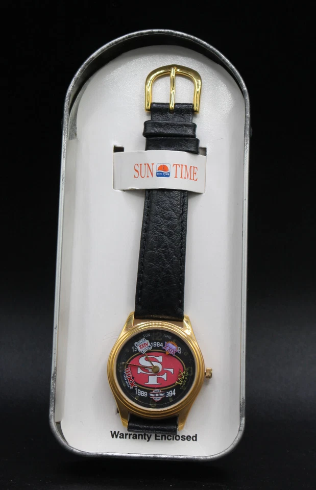 Reloj Team NFL San Francisco 49ers 5 veces campeones del Super Bowl Sun Time negro Foto 1 de 2
