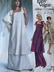 Vogue 1458 Bill Blass Evening Dress Tunic Skirt Pants & Shawl Sewing Pattern 14