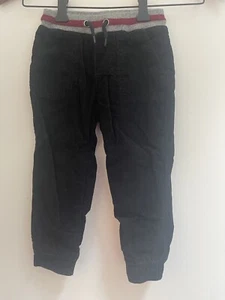 Gymboree Toddler Boy Adjustable Cozy Soft Corduroy Pull On Jogger Pants Black 2T - Picture 1 of 6