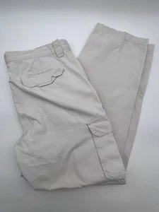 Magellan Convertible Pants Fishing White Cargo Zip Legs 100% Cotton Size 38x29 - Picture 1 of 12