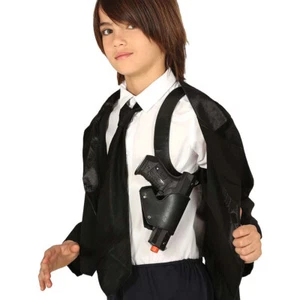 Schultergurt Polizist Agent Kinder Pistolenhalfter mit Pistole Pistolenholster - Bild 1 von 1
