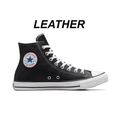 Tênis Converse Masculino Chuck Taylor All Star COURO DE LUXO Hi Top Sola de Borracha - Imagem 1 de 2