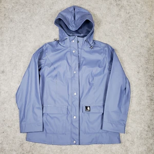 Carhartt Giacca Antipioggia Donna Blu Medio Rockford Cappotto Giacca a Vento con Cappuccio - Foto 1 di 10
