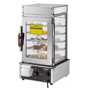 VEVOR Warmhaltevitrine Speisenwärmer Theke Brötchenwärmer 5-stufiger Dampfgarer - Bild 1 von 12