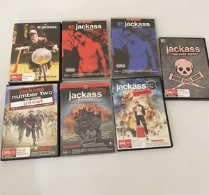 Jackass DVD Bundle x7 - Volumes 1,2,3, The Movie, Jackass 3, The Lost Tapes - Au - Picture 1 of 11
