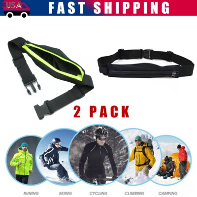 Pack de 2 PIEZAS Cintura Fitness para Correr, Senderismo-A Prueba de Sudor Riñonera Ligera con Cremallera Foto 1 de 4