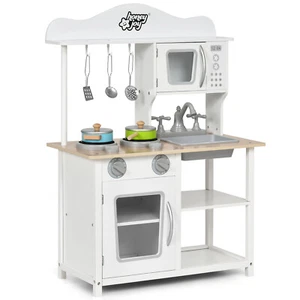 Honeyjoy Wooden Pretend Play Kitchen Set for Kids Toddlers w/ Accessories & Sink - Picture 1 of 11