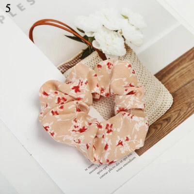 1Pc Floral Hair Ring Scrunchies Hair Tie Elastic Ponytail Hair Rope Rubber Bands - Image 1 of 4