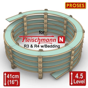 4.5 Kreis Gleiswendel für Fleischman R3 & R4 / Helix for Fleischmann R3 & R4 - Bild 1 von 5