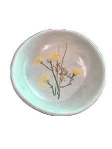 Salt Marsh Pottery Dish Hawkweed Decorative Trinket Bowl 4.5” Signed Stamped EUC - Picture 1 of 4