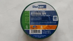 Shurtape 200785 EV 057 UL Listed Green Electrical Tape, 3/4in x 66ft - Picture 1 of 2