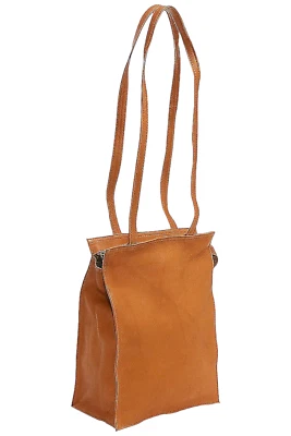 Le Donne Leather Small Simple Dual Strap Tote Bag Tan - Image 1 of 3