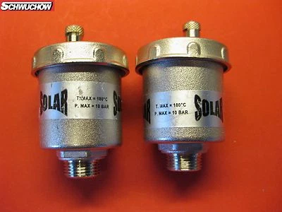 2 Stück Solarentlüfter Solar Entlüfter 3/8" Schnellentlüfter 10 bar 180°C  - Bild 1 von 3