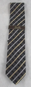 Tasso Elba Men's Melange Wardrobe Silk Neck Tie, Black Multi, One Size - Picture 1 of 3