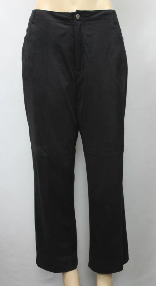 Pantalones para mujer Marisa Christina imitación gamuza negros talla 14 Foto 1 de 4