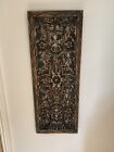 Teak wood decorative carved panel 