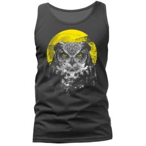 Night Owl Wilderness Wildlife Outdoor Nature Moon Animals Tank Top - Picture 1 of 7