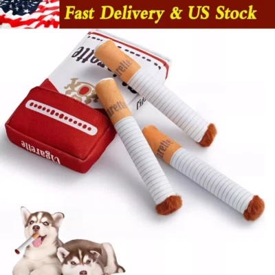 Squeaky Cigar，Cigarette Dog Toy, Squeaky Cigar Toys, Funny Interactive Dog Toy - Image 1 of 4