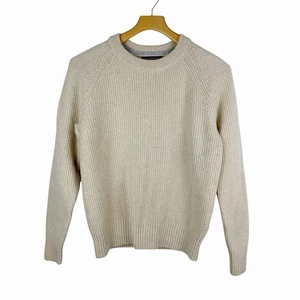 Suéter Banana Republic Italiano Hilo Lana Cuello Redondo Beige Para Hombre Talla Pequeña - Imagen 1 de 9