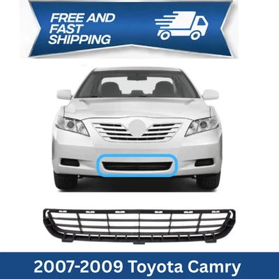 Nueva rejilla de parachoques inferior delantera de plástico negro texturizado para Toyota Camry 2007-2009 Foto 1 de 4