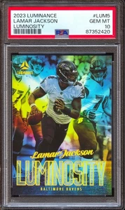 2023 Panini Luminance Lamar Jackson Luminosity Case Hit PSA 10 Ravens Pop 7 WOAH - Picture 1 of 2