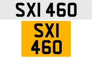 SXI 460 S 3x3 DATUMSLOSES PRIVATES NUMMERNSCHILD SAM SUE SAL SOF SEAN STU STEVE SIM - Bild 1 von 1