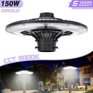 150W 22500LM LED Post Top Lights Dusk to Dawn Outdoor Parking Lot Pole Lighting - Picture 1 of 12