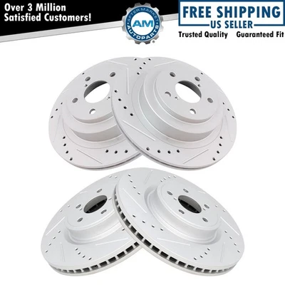 Front & Rear Brake Rotors Set For 2005-2009 Subaru Legacy Foto 1 de 4