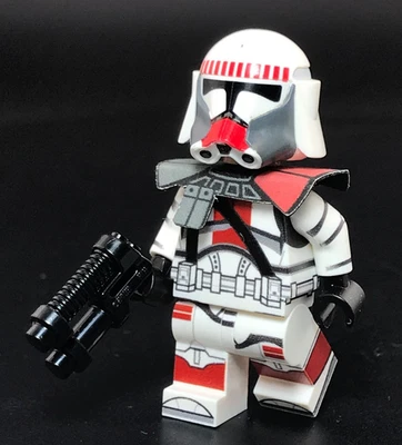 Shock Trooper Custom Printed on Official Lego Parts  Star Wars The Clone Wars - Image 1 of 4