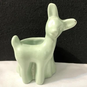 Vintage Green Haeger Fawn Doe Deer Ceramic Planter SEE PHOTOS - Picture 1 of 11