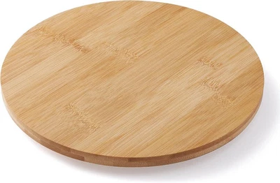 10 Inch Bamboo Lazy Susan Organizer Turntable For Kitchen Cabinet Table Refriger - Image 1 of 4
