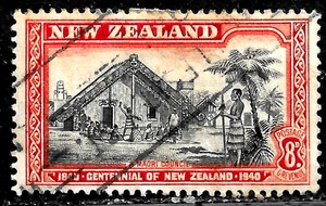 HICK GIRL- USED NEW ZEALAND STAMP SC#239 1940 MAORI COUNCIL H351 - Picture 1 of 2